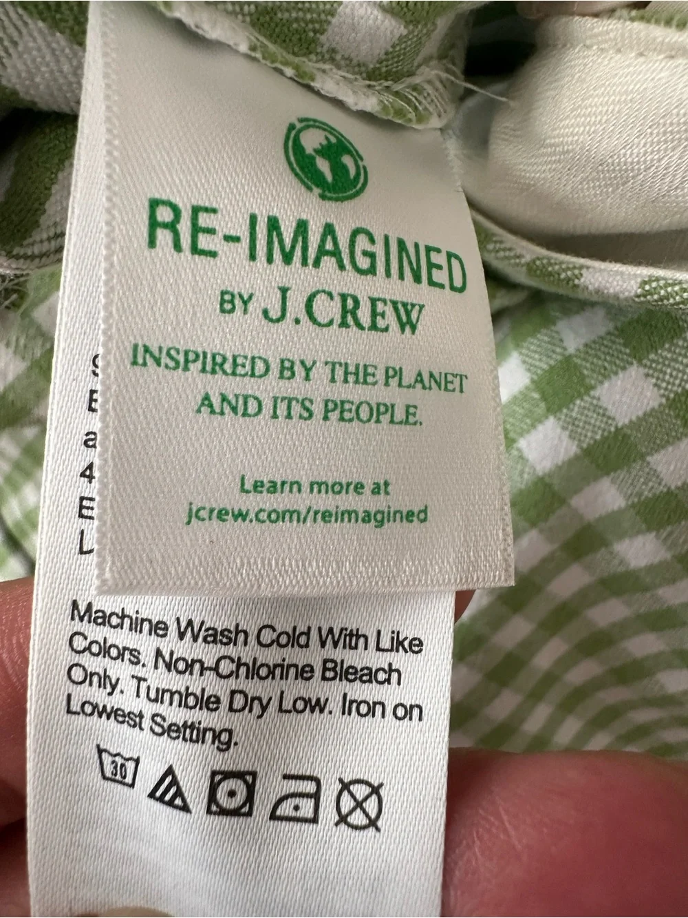 NWT J Crew Size 0 Green Gingham Check Cameron Pants Bi Stretch Cotton Cropped